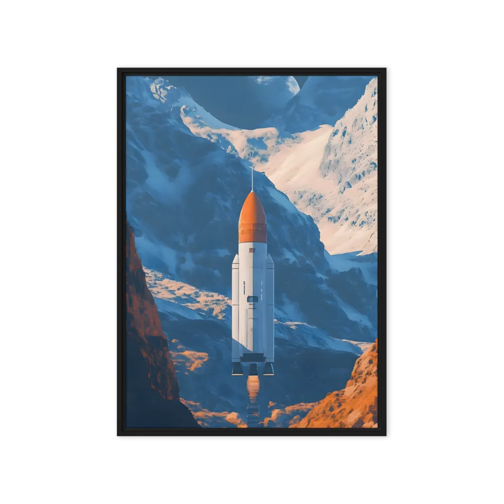 Ascent in the Alien Canyon 
 Canvas with Brown Frame
