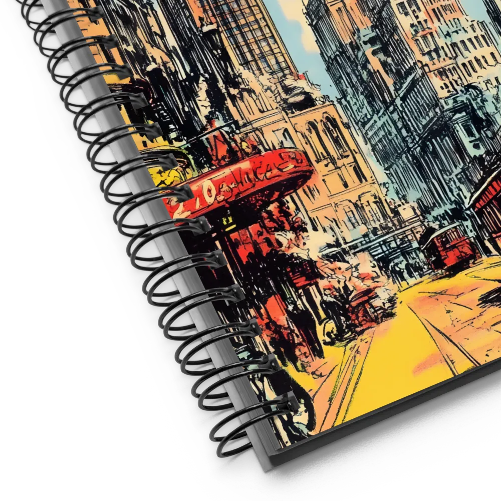 London Cityscape with Tram 
 Spiral Notebook | 140 pages