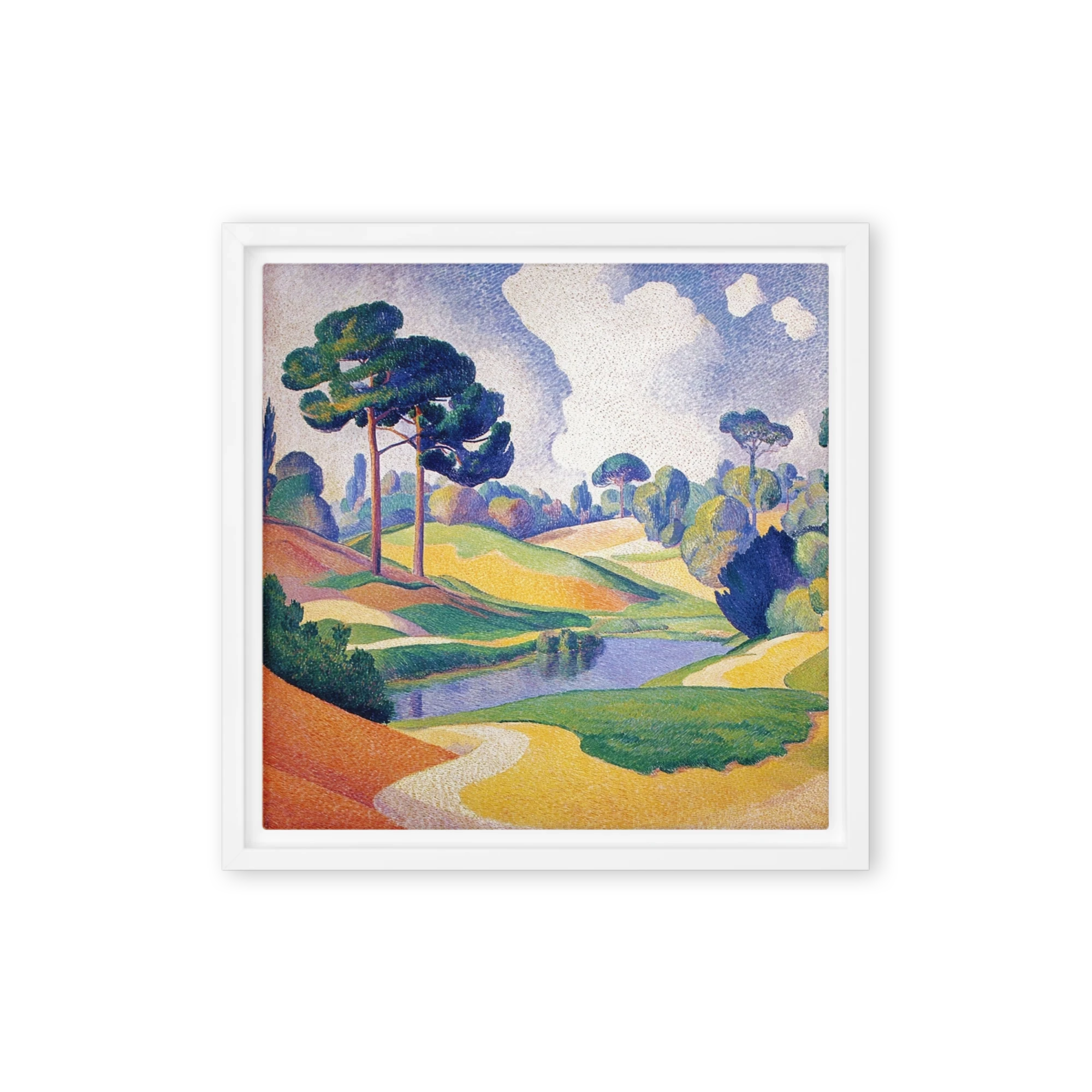 Pointillist Sunlit Landscape