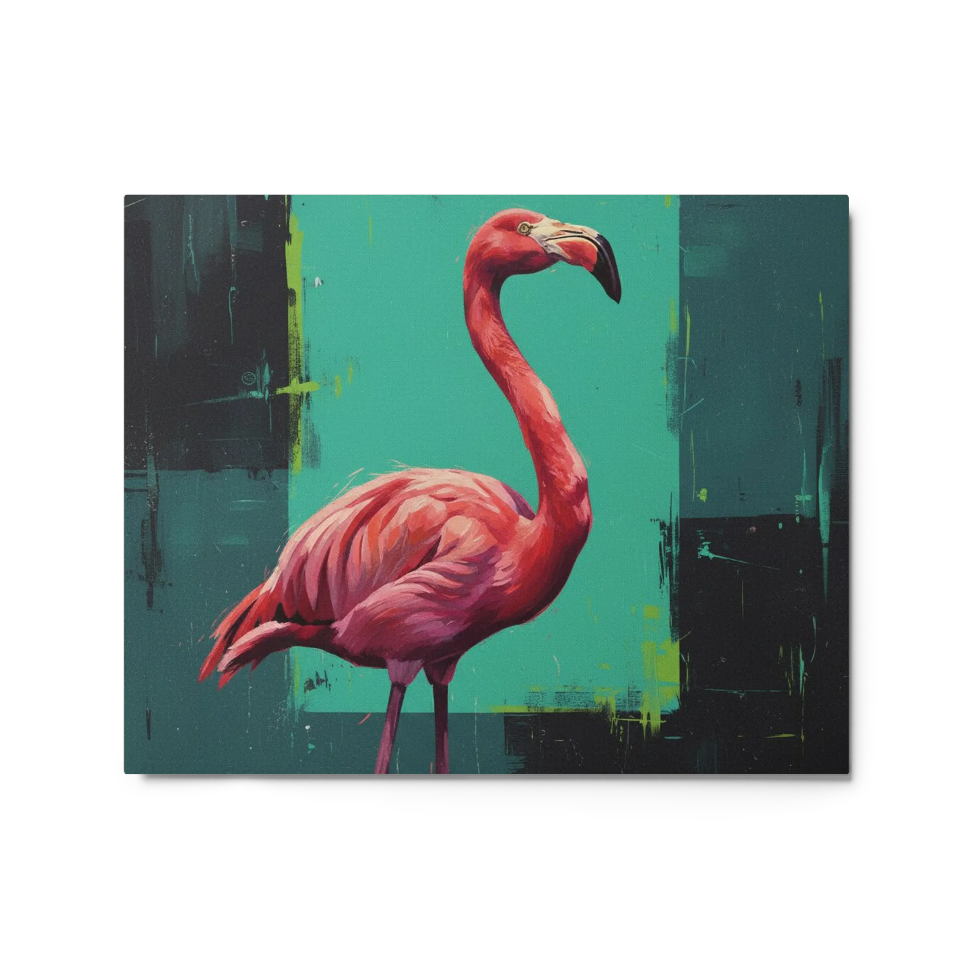 Teal and Pink Flamingo