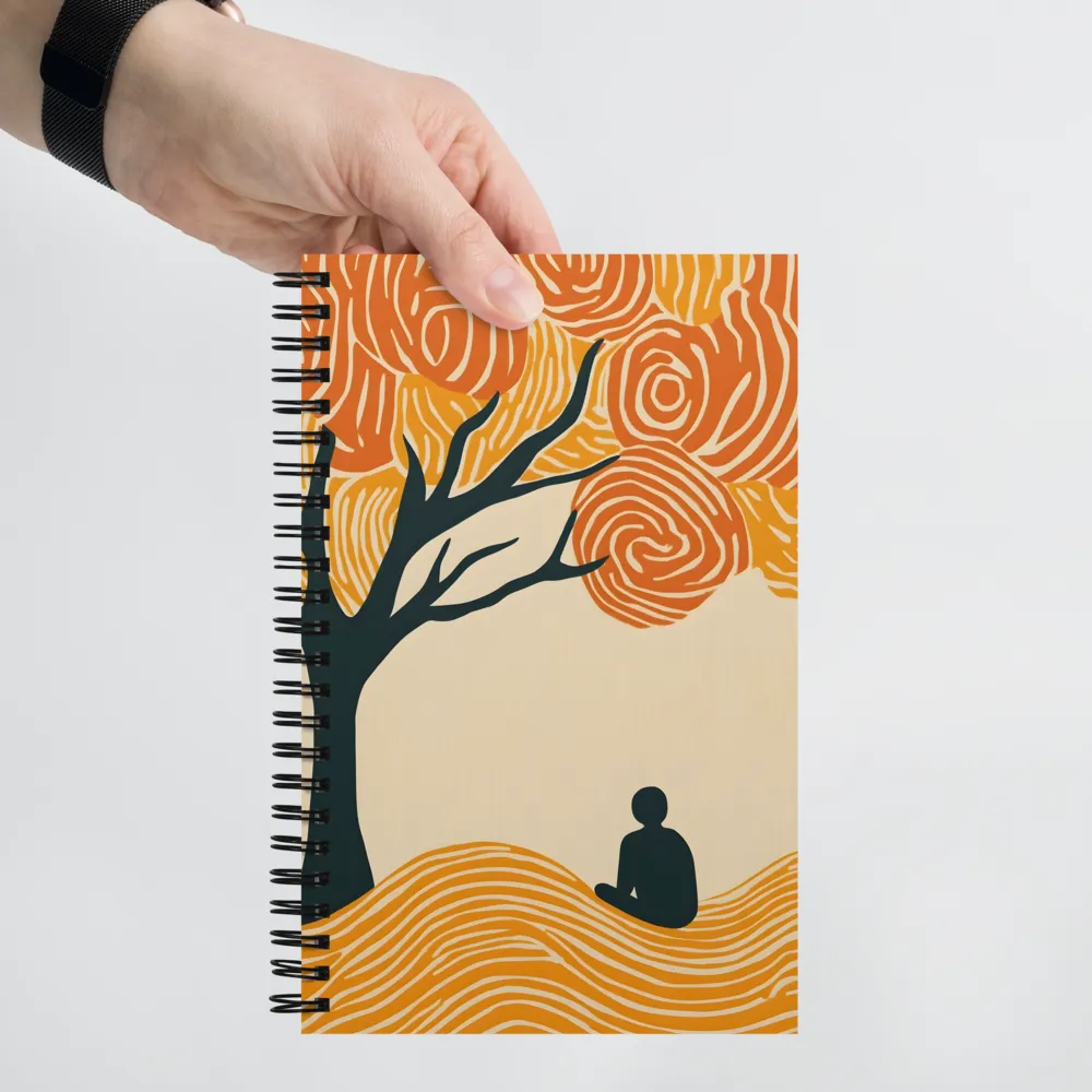 Contemplation Under the Swirling Tree 
 Spiral Notebook | 140 pages
