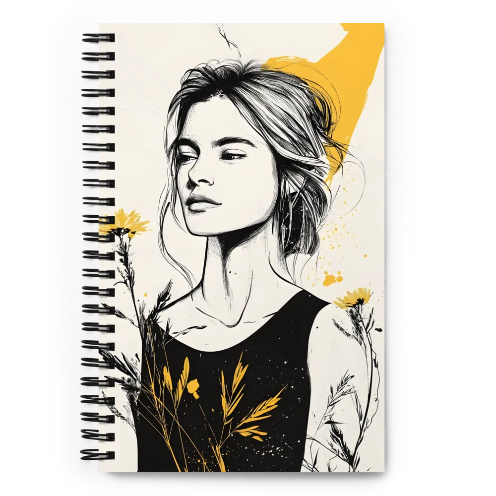 Serene Bloom Portrait 
 Spiral Notebook | 140 pages