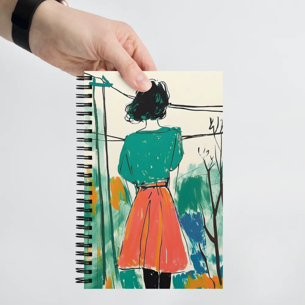 Back View Woman 
 Spiral Notebook | 140 pages