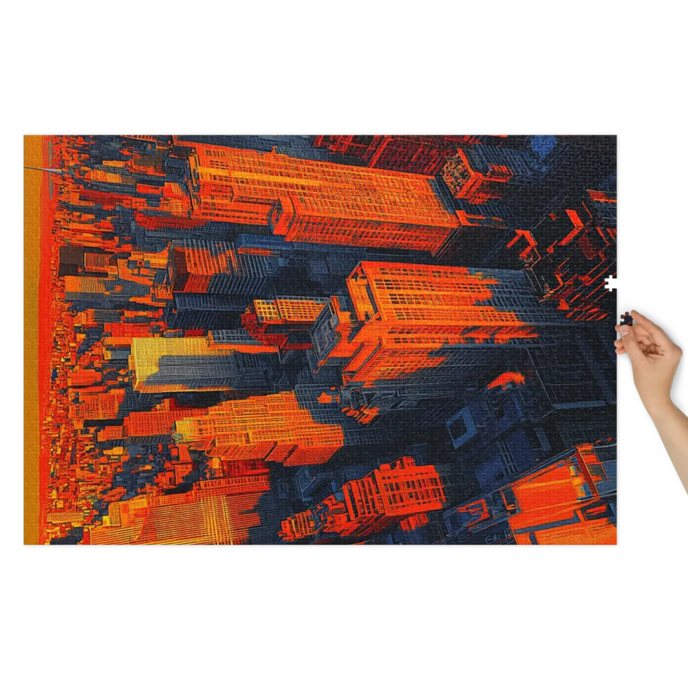 Vibrant Sunset Cityscape | Jigsaw Puzzle (252/520 pieces)