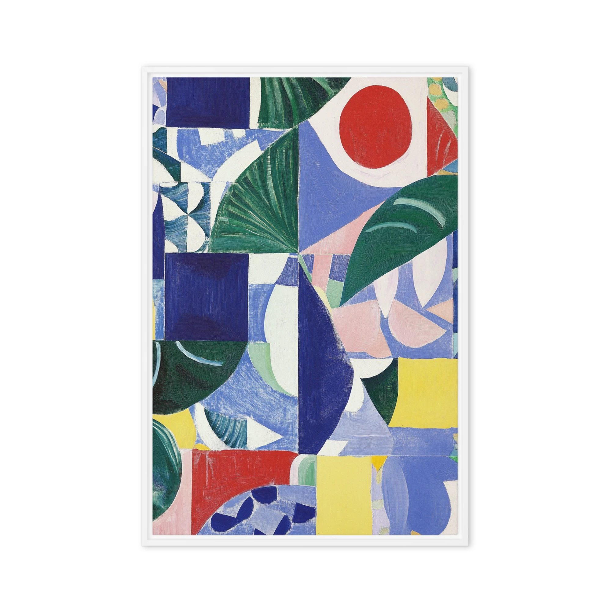 Abstract Geometric Painting with Leaves