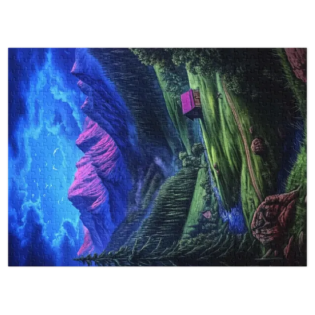Mountain Landscape with Cabin | Jigsaw Puzzle (252/520 pieces)