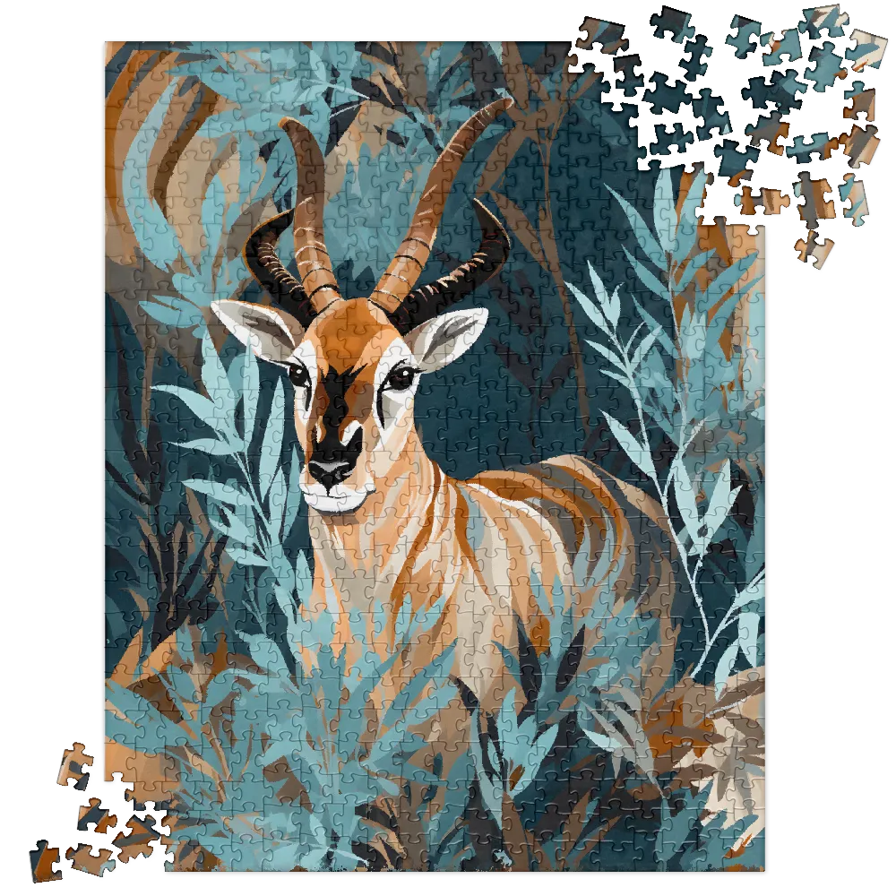 Art Nouveau Gazelle 
 Jigsaw Puzzle