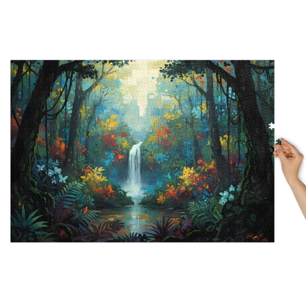 Enchanted Rainforest Waterfall | Jigsaw Puzzles