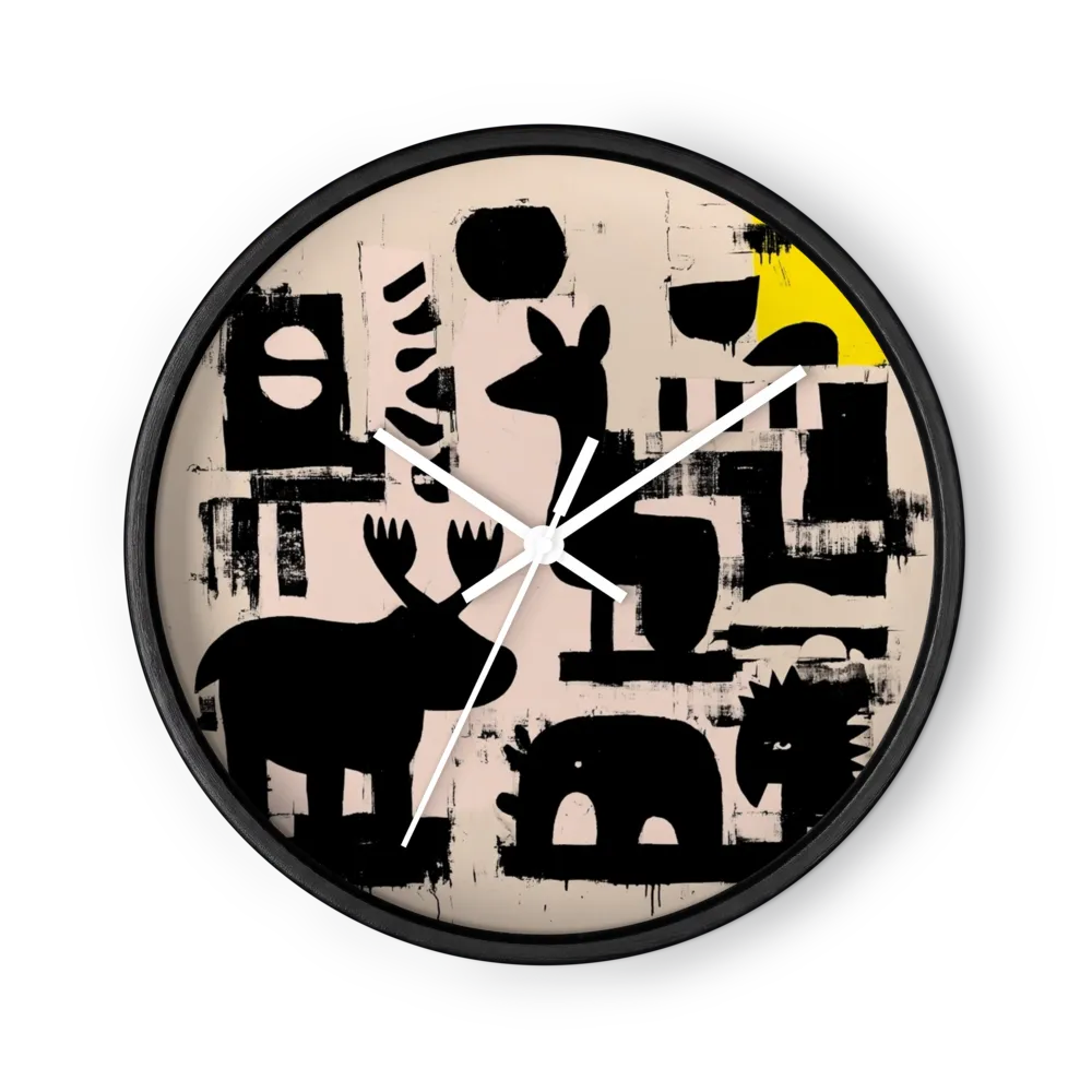 Abstract Animal Silhouettes | Wall Clock