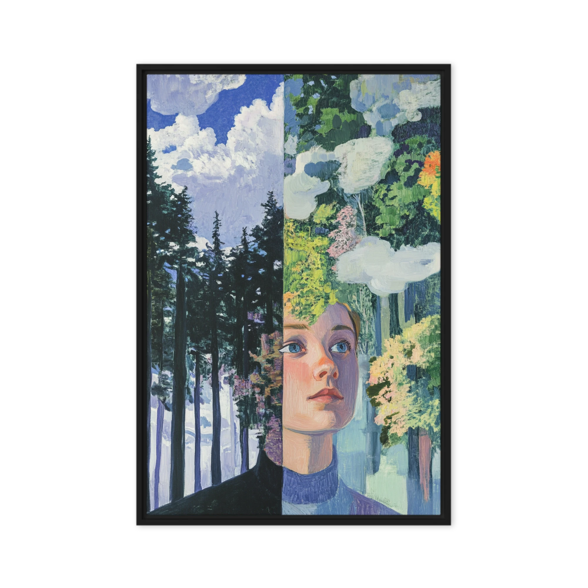 Contrast of Portrait and Nature
