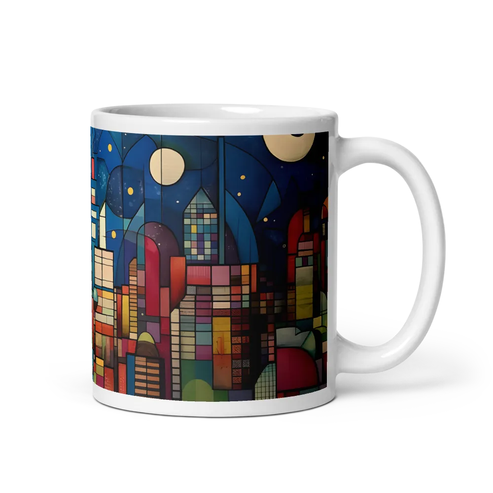 Kaleidoscope Cityscape 
 Mug with Dark Blue inside | 11 oz