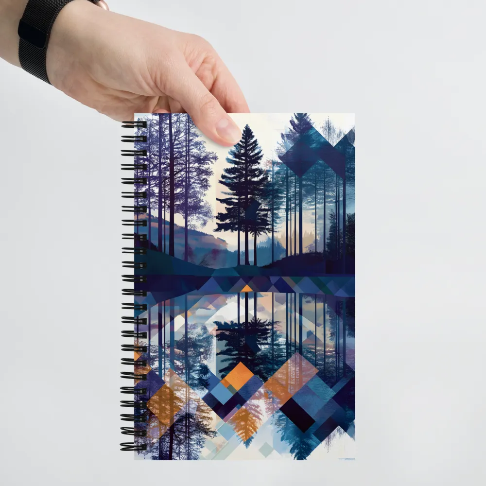 Geometric Forest Reflection 
 Spiral Notebook | 140 pages