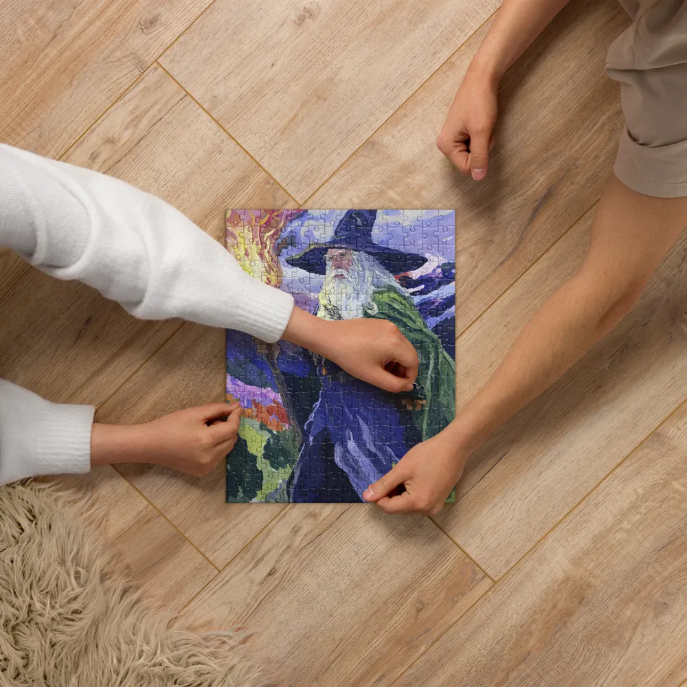 Wizard's Flaming Journey 
 Jigsaw Puzzle