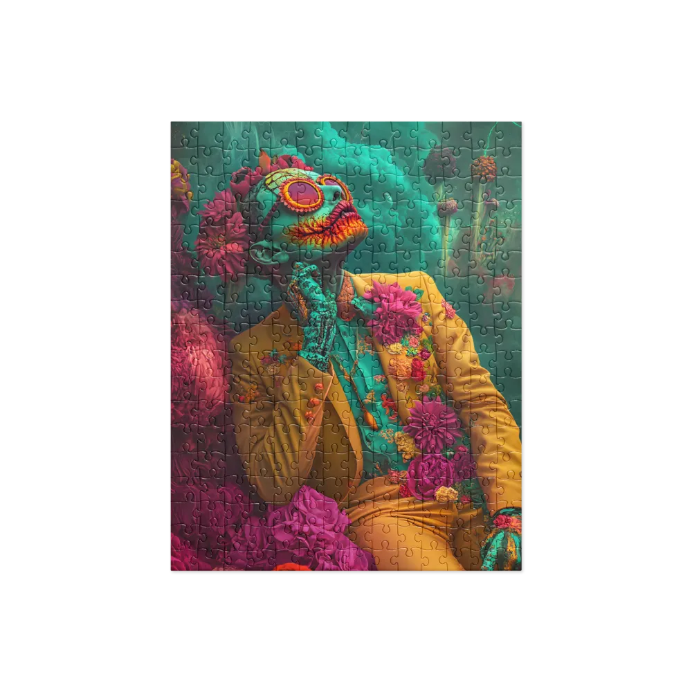 Floral Sugar Skull Dream 
 Jigsaw Puzzle in Tin Box