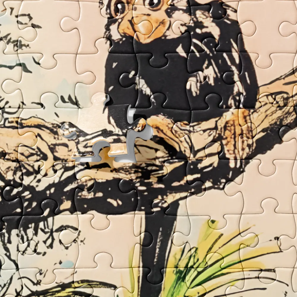 Jungle Monkeys 
 Jigsaw Puzzle in Tin Box