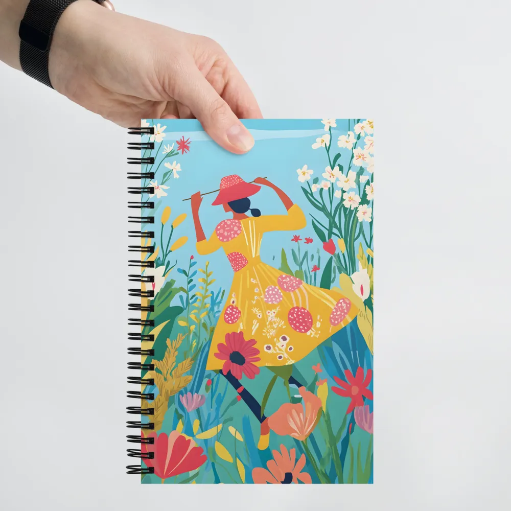 Painter in the Garden 
 Spiral Notebook | 140 pages