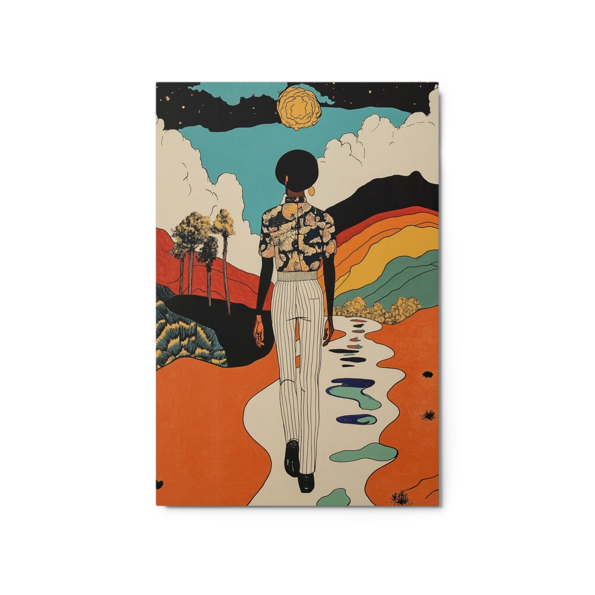 Retro Landscape Wanderer