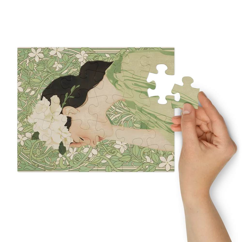 Gardenia Muse 
 Jigsaw Puzzle in Tin Box