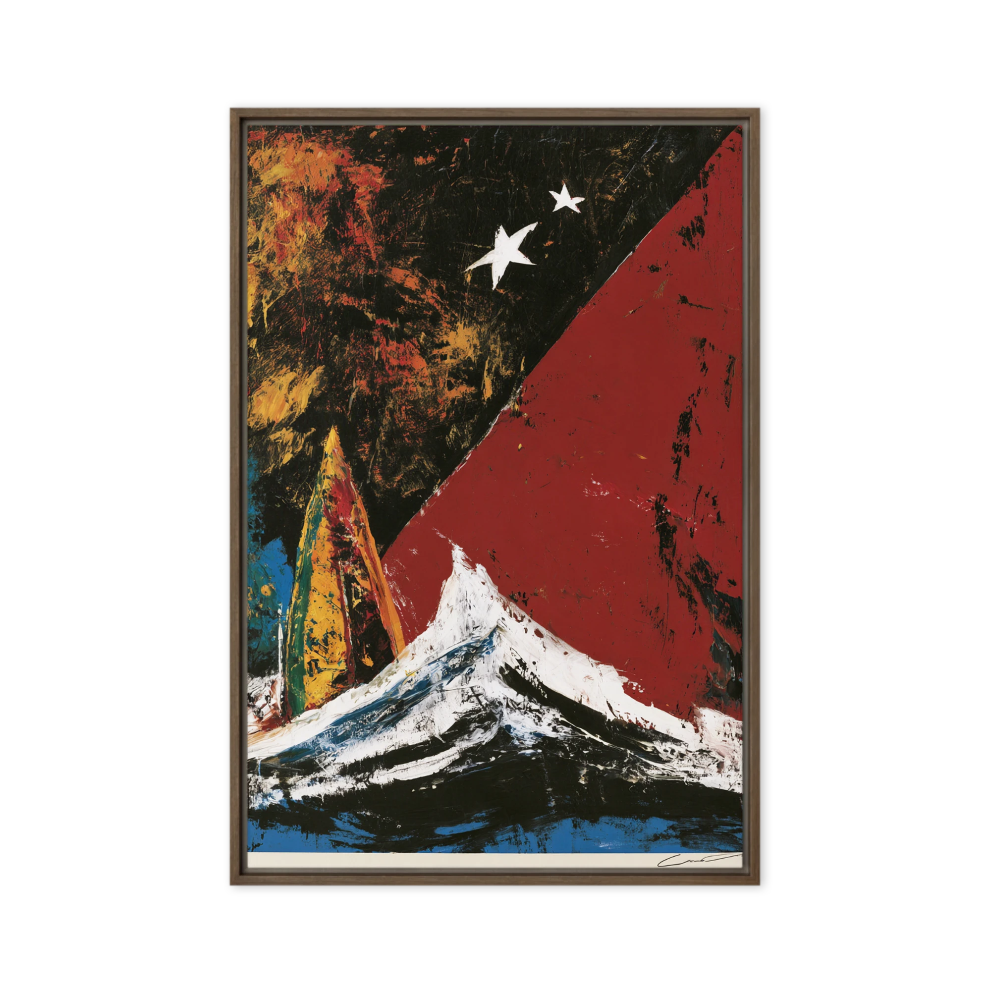 Peak Under Crimson Sky | Art Print
