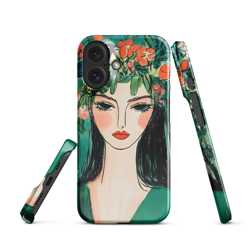 Woman with Bird Crown 
 iPhone 16 Pro | Snap Case