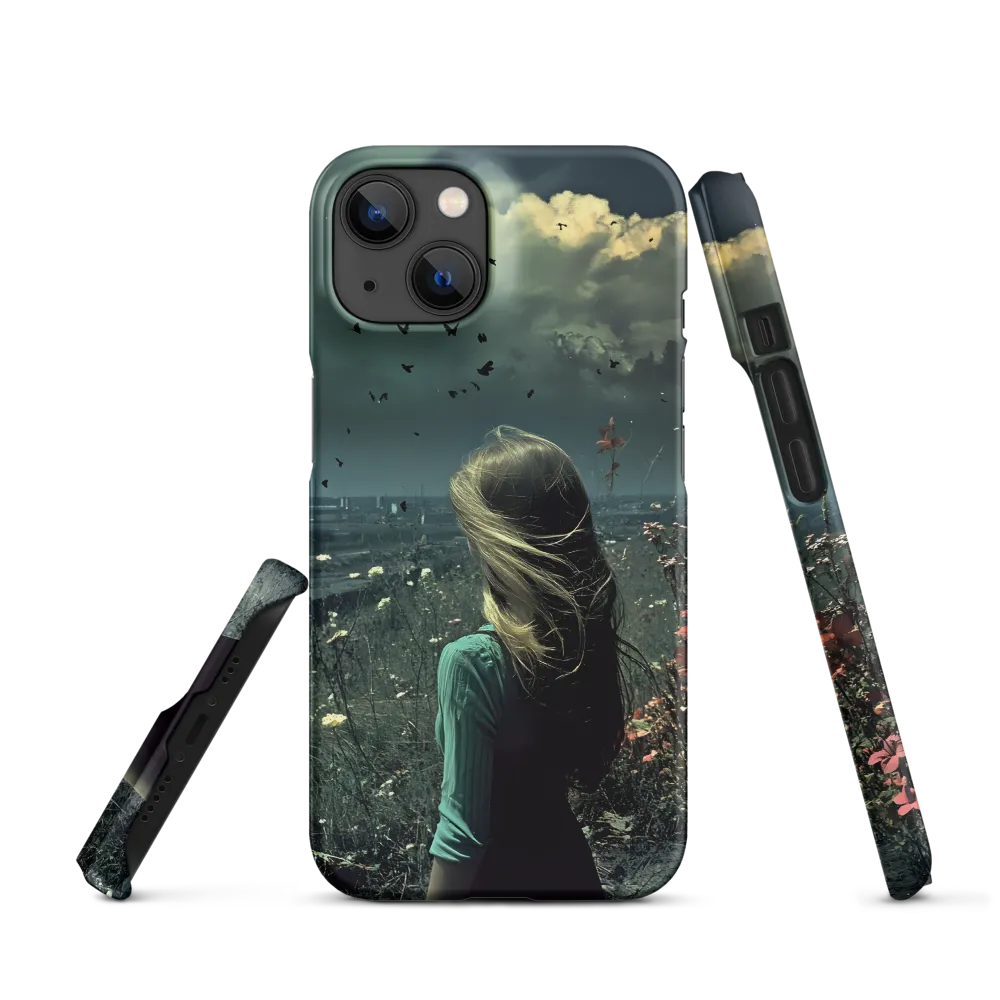 Surreal Landscape with Woman and Butterflies | Phone Case
