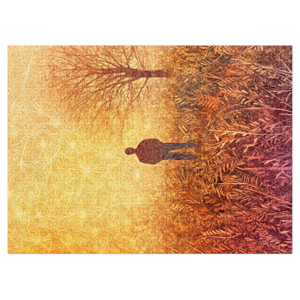 Solitary Figure in Abstract Landscape | Jigsaw Puzzle (252/520 pieces)