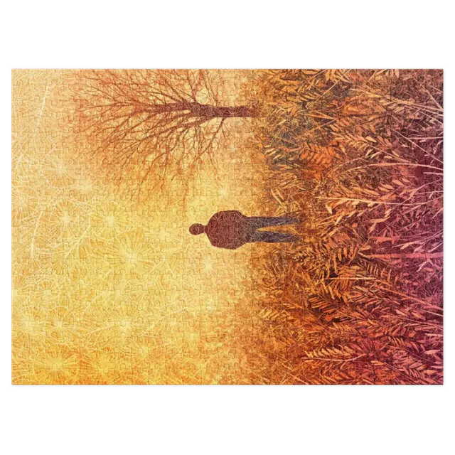 Solitary Figure in Abstract Landscape | Jigsaw Puzzle (252/520 pieces)