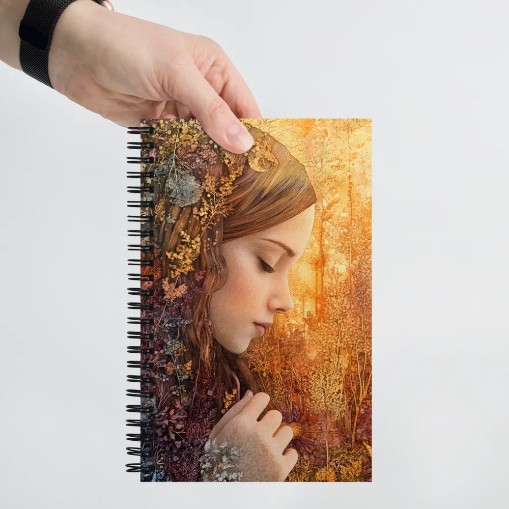 Serene Floral Embrace 
 Spiral Notebook | 140 pages