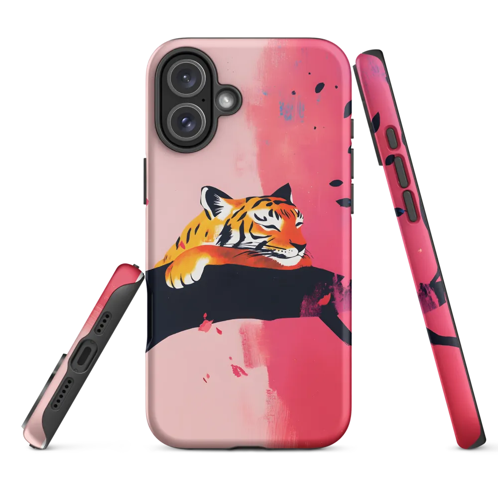 Stylized Sleeping Tiger on Branch