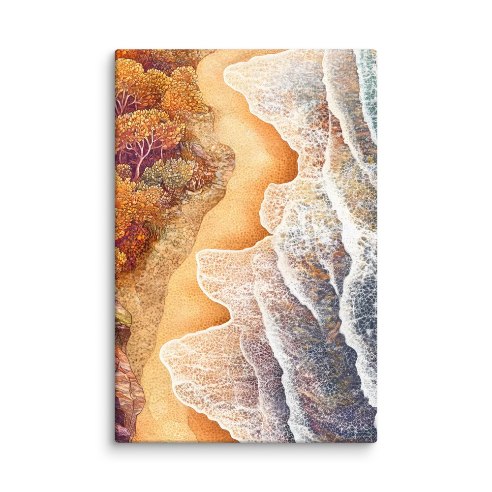 Golden Shoreline Mosaic 
 Canvas | 32″x 48″