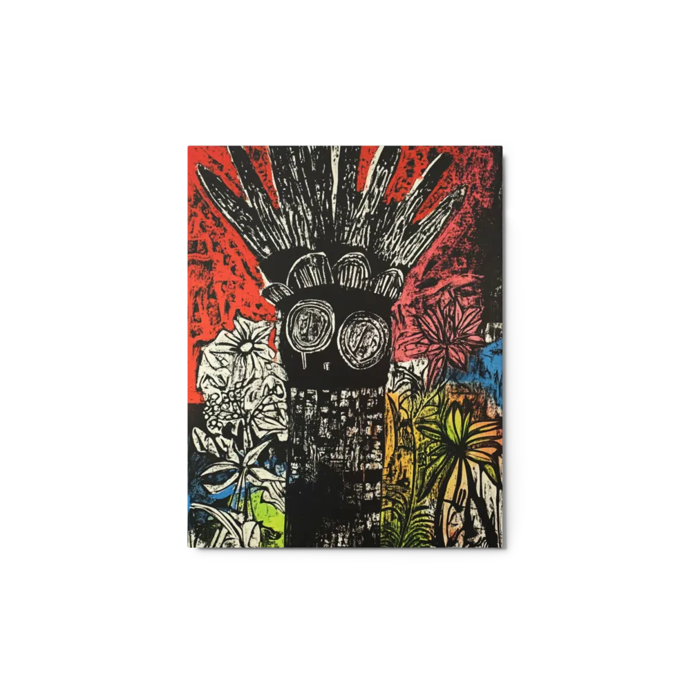 Colorful Mask and Floral Print