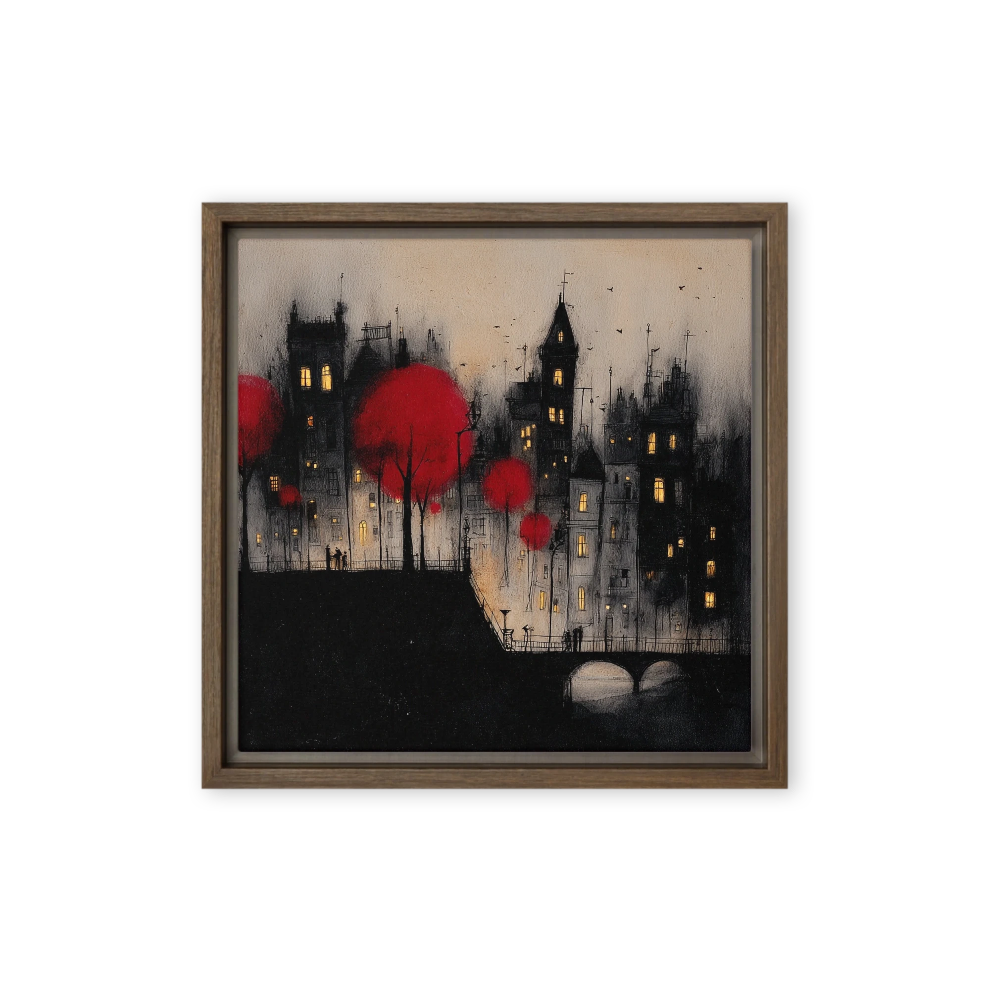 Red Trees in Dark City