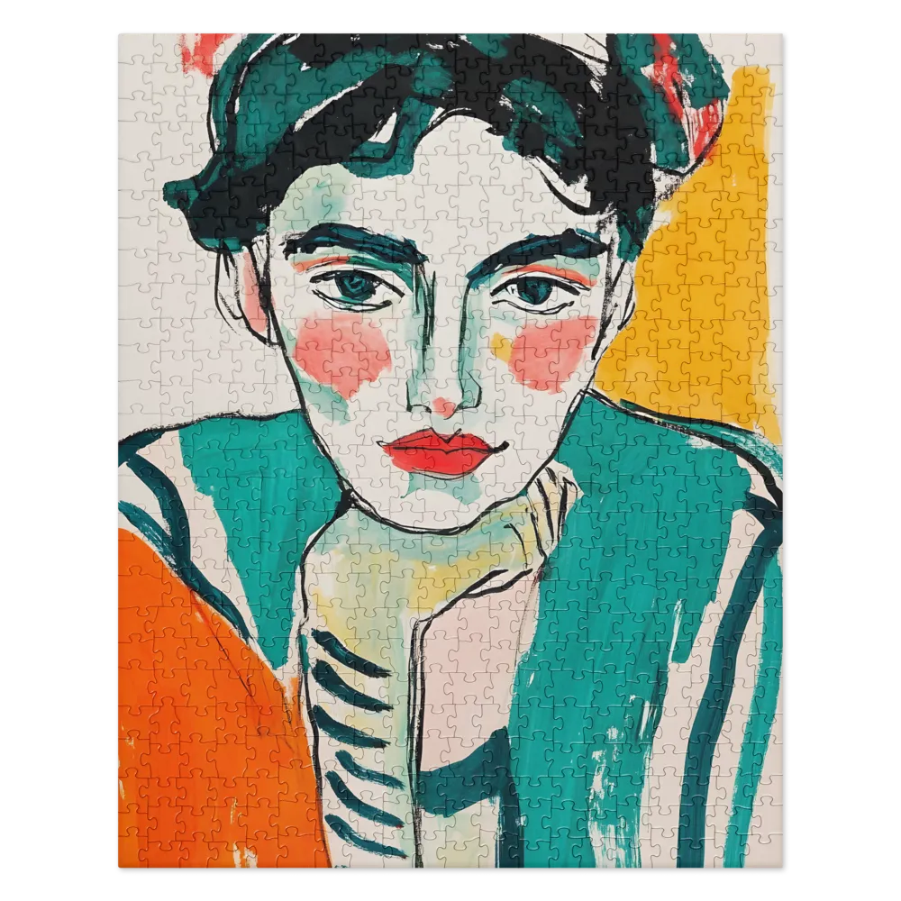 Expressive Pop Art Portrait 
 Jigsaw Puzzle