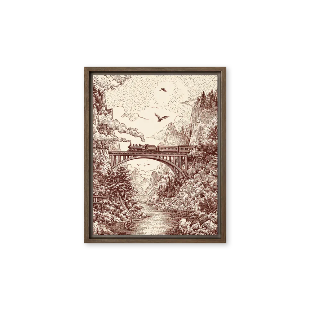 The Alpine Express 
 Poster with Red oak Frame | 10″x 10″