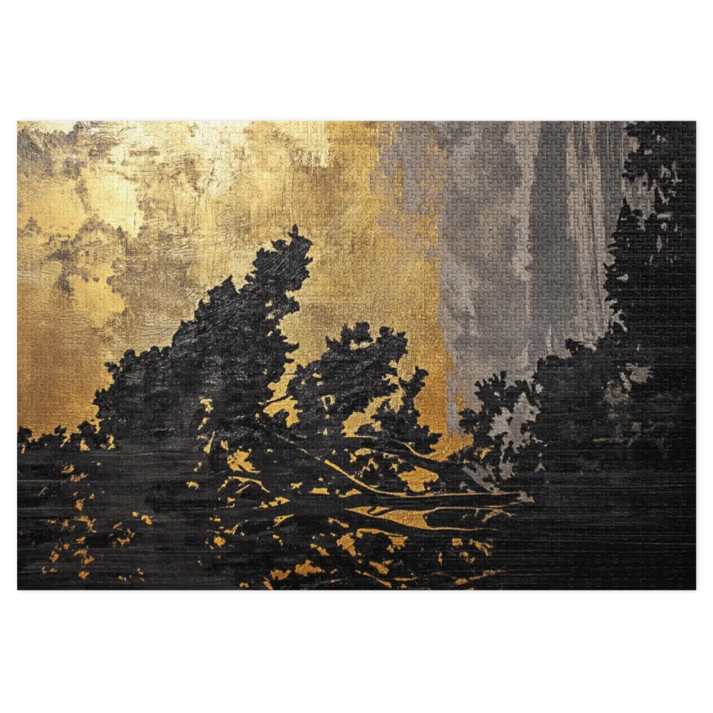 Golden Woodlands 
 Jigsaw Puzzle in Tin Box