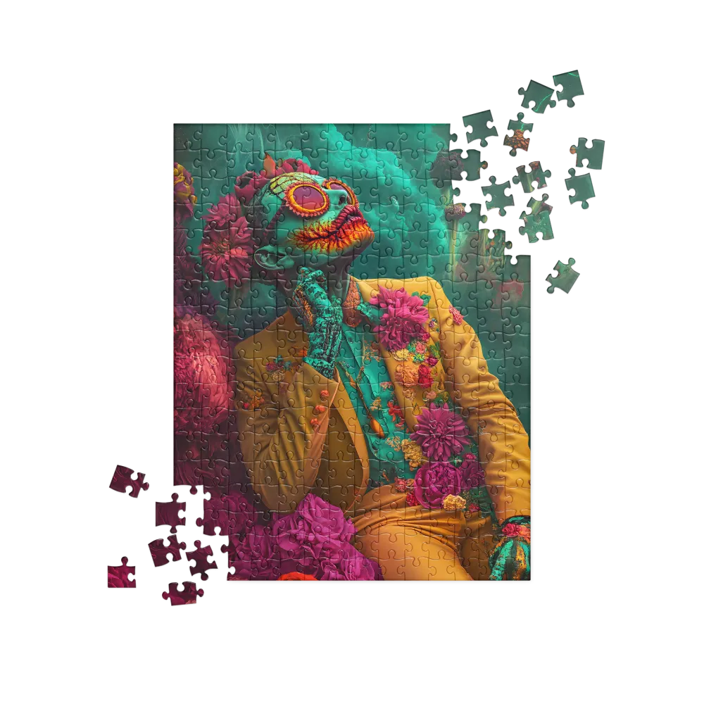 Floral Sugar Skull Dream 
 Jigsaw Puzzle in Tin Box