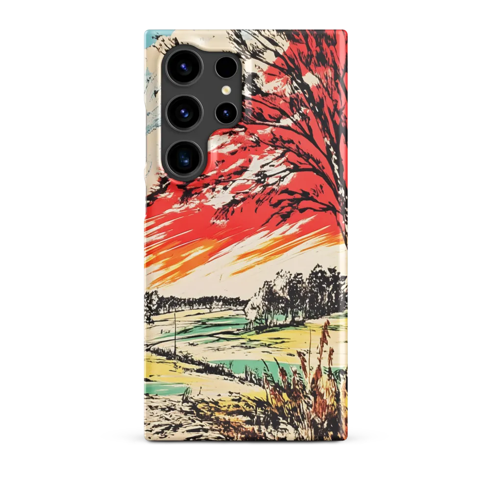 Bold Red Sky Landscape | Phone Case