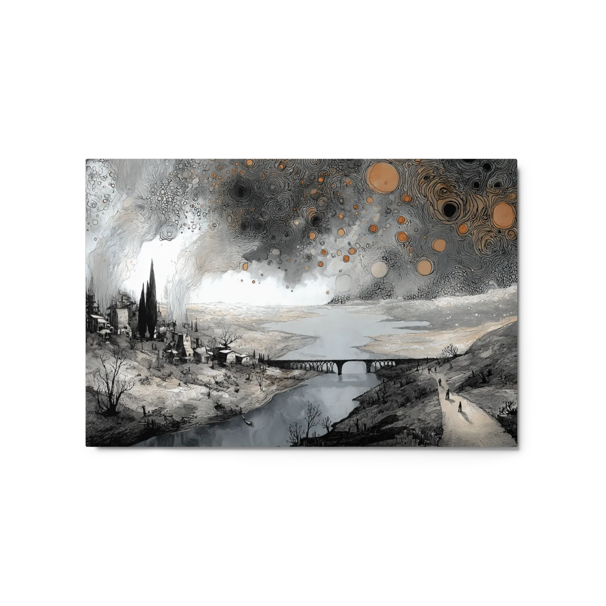Dream of the River Valley 
 Canvas with Brown Frame