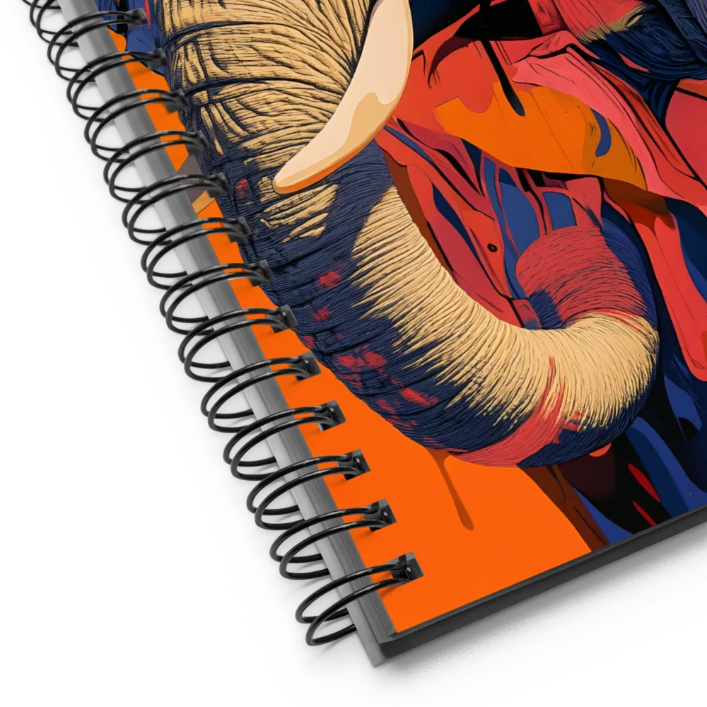 Vibrant Graphic Elephants 
 Spiral Notebook | 140 pages