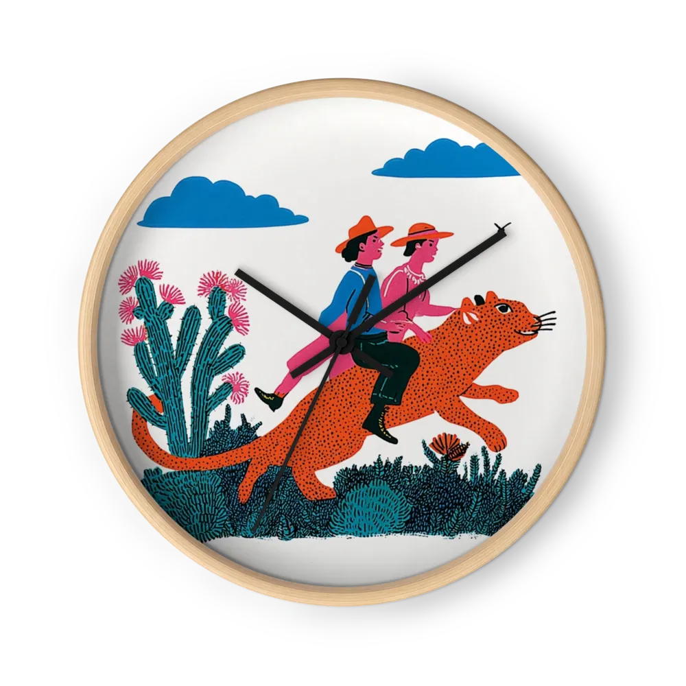 The Leopard Travelers | Wall Clock