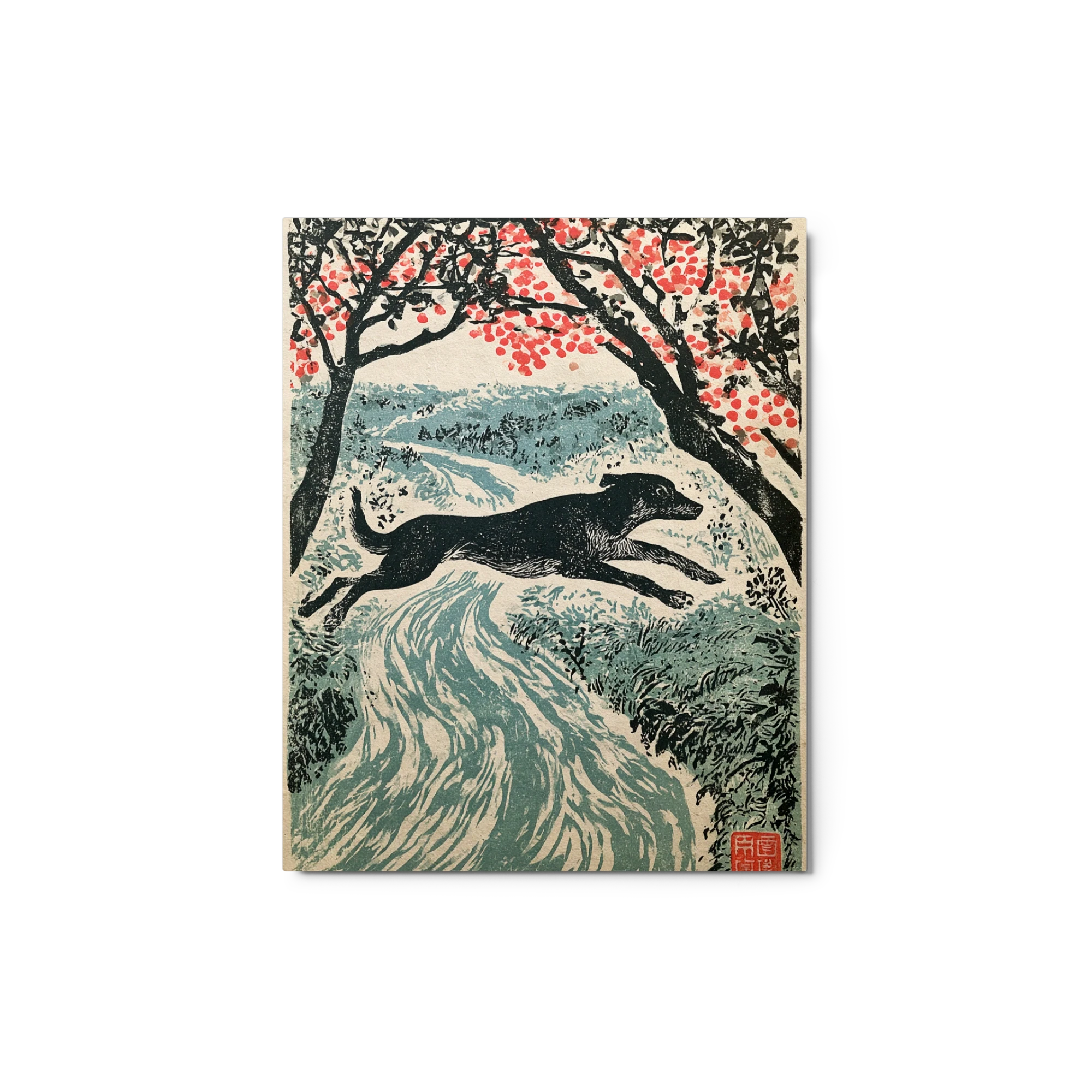 Leaping Black Dog