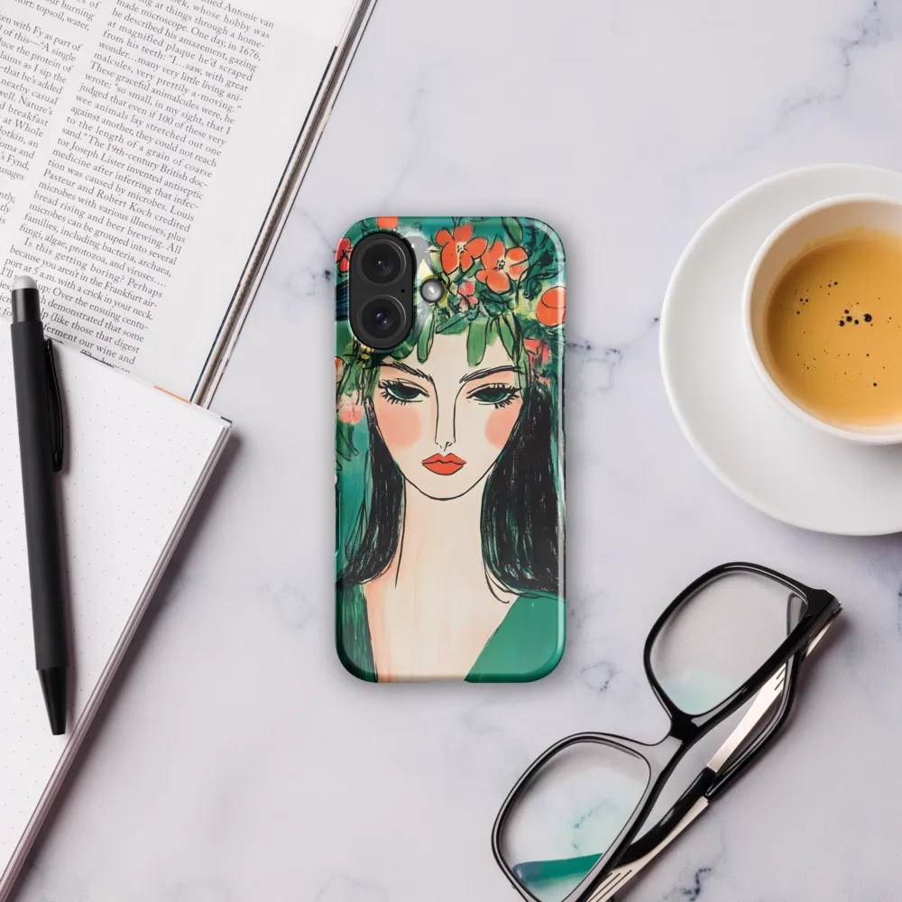 Woman with Bird Crown 
 iPhone 16 Pro | Snap Case