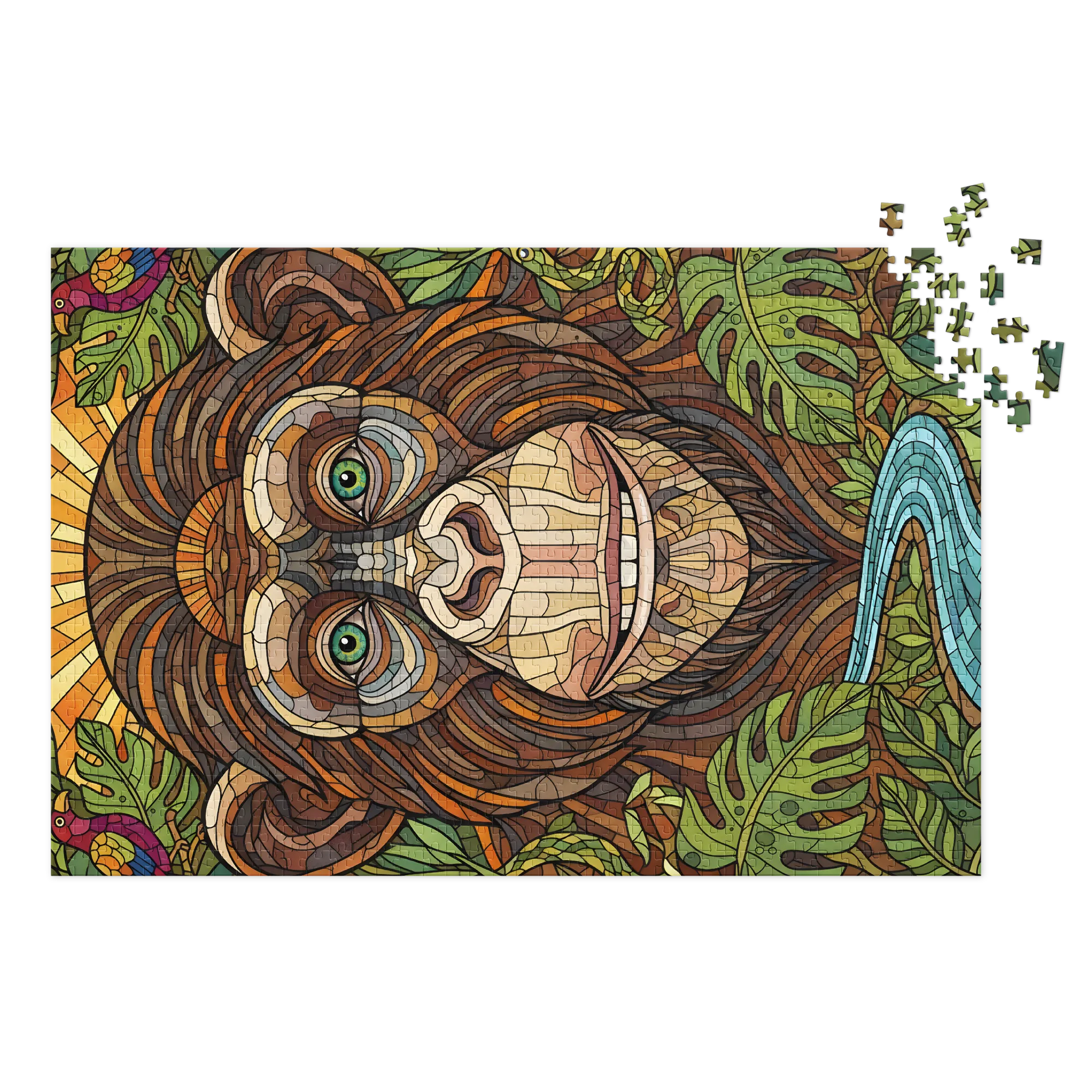 Stained-Glass Chimpanzee