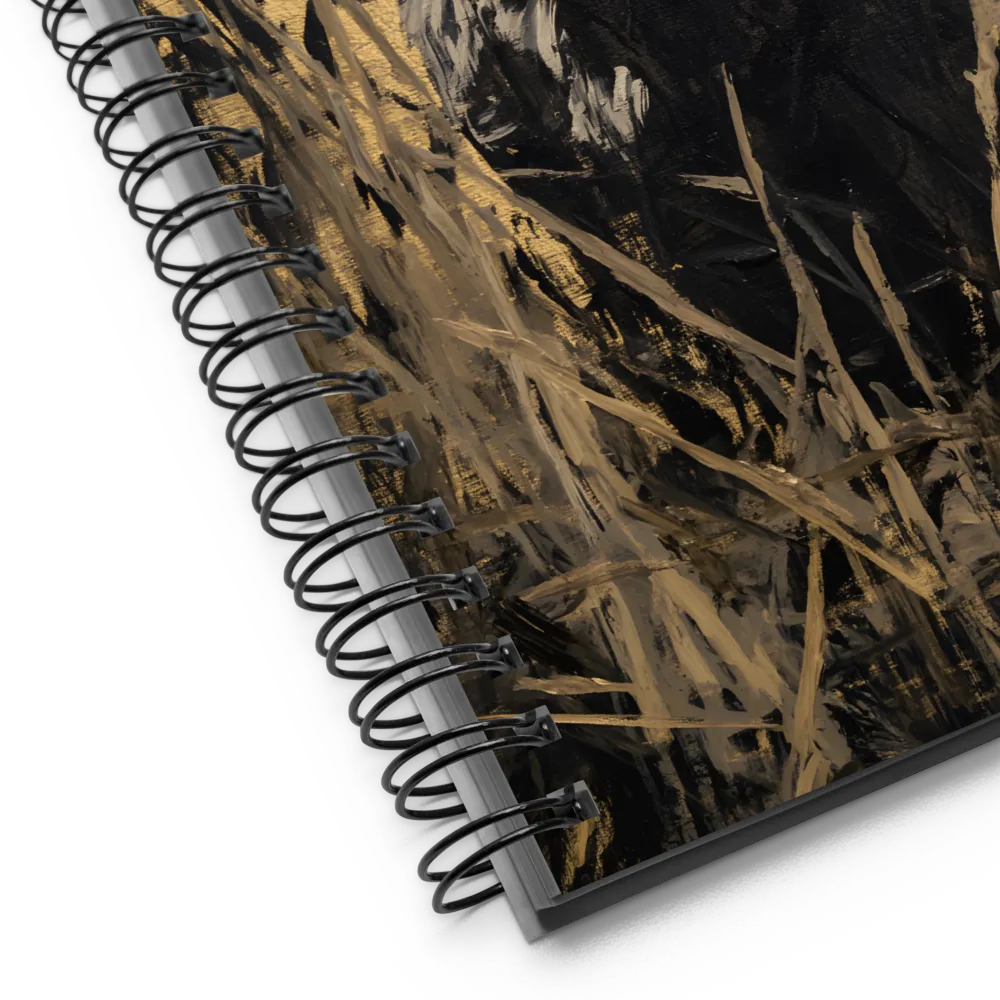 Golden Wolf in Reeds 
 Spiral Notebook | 140 pages