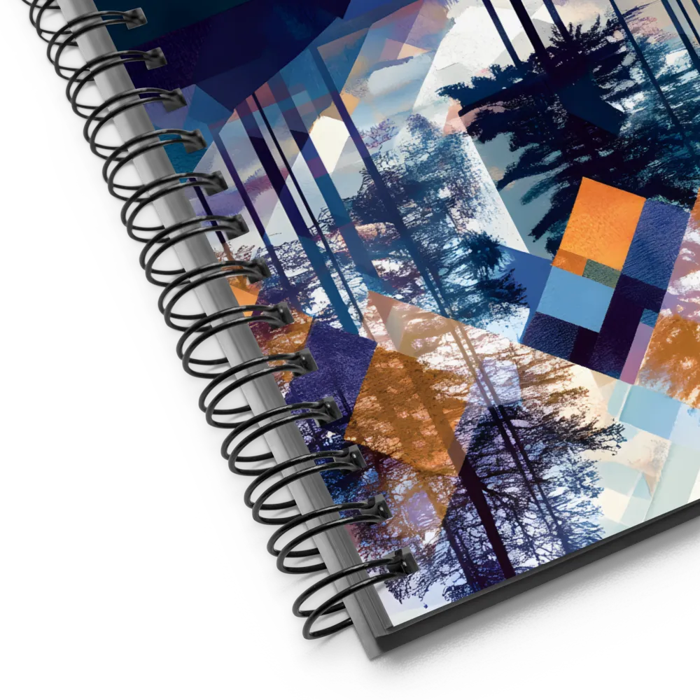 Geometric Forest Reflection 
 Spiral Notebook | 140 pages