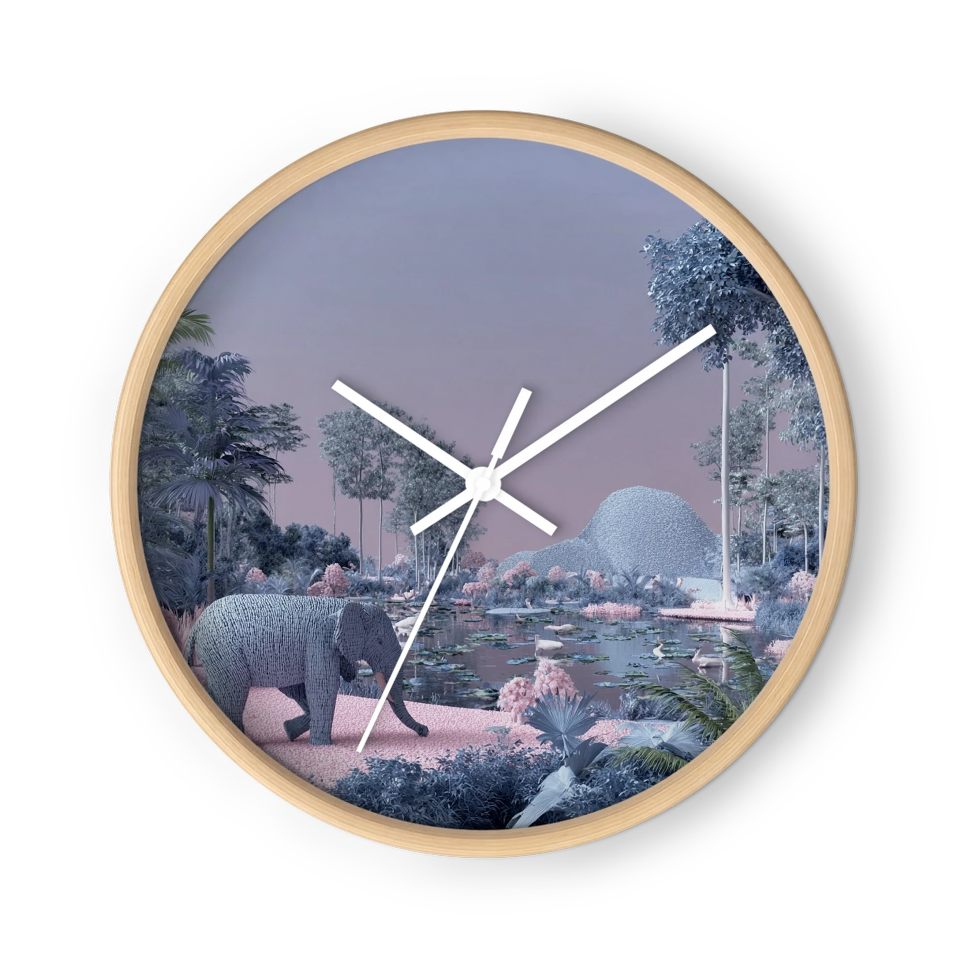 Pastel Jungle with Elephant