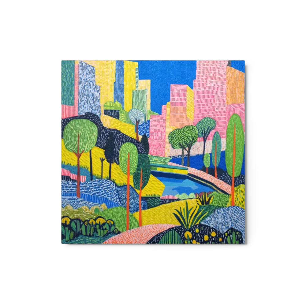 Metropolitan Garden Oasis 
 Canvas | 8″x 8″
