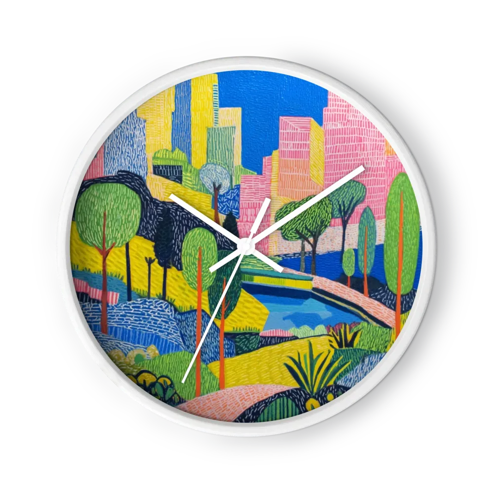 Vibrant Urban Haven | Wall Clock