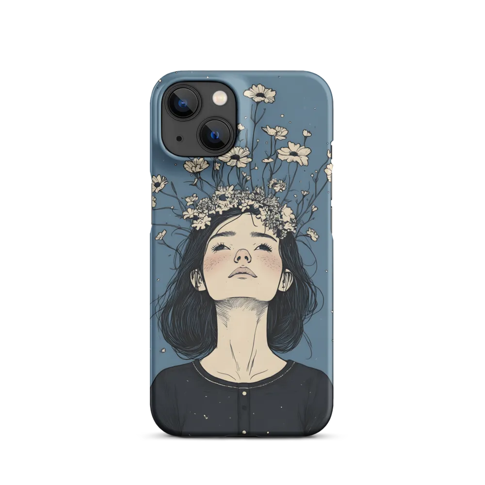 Woman with Flowers in Hair | Phone Case