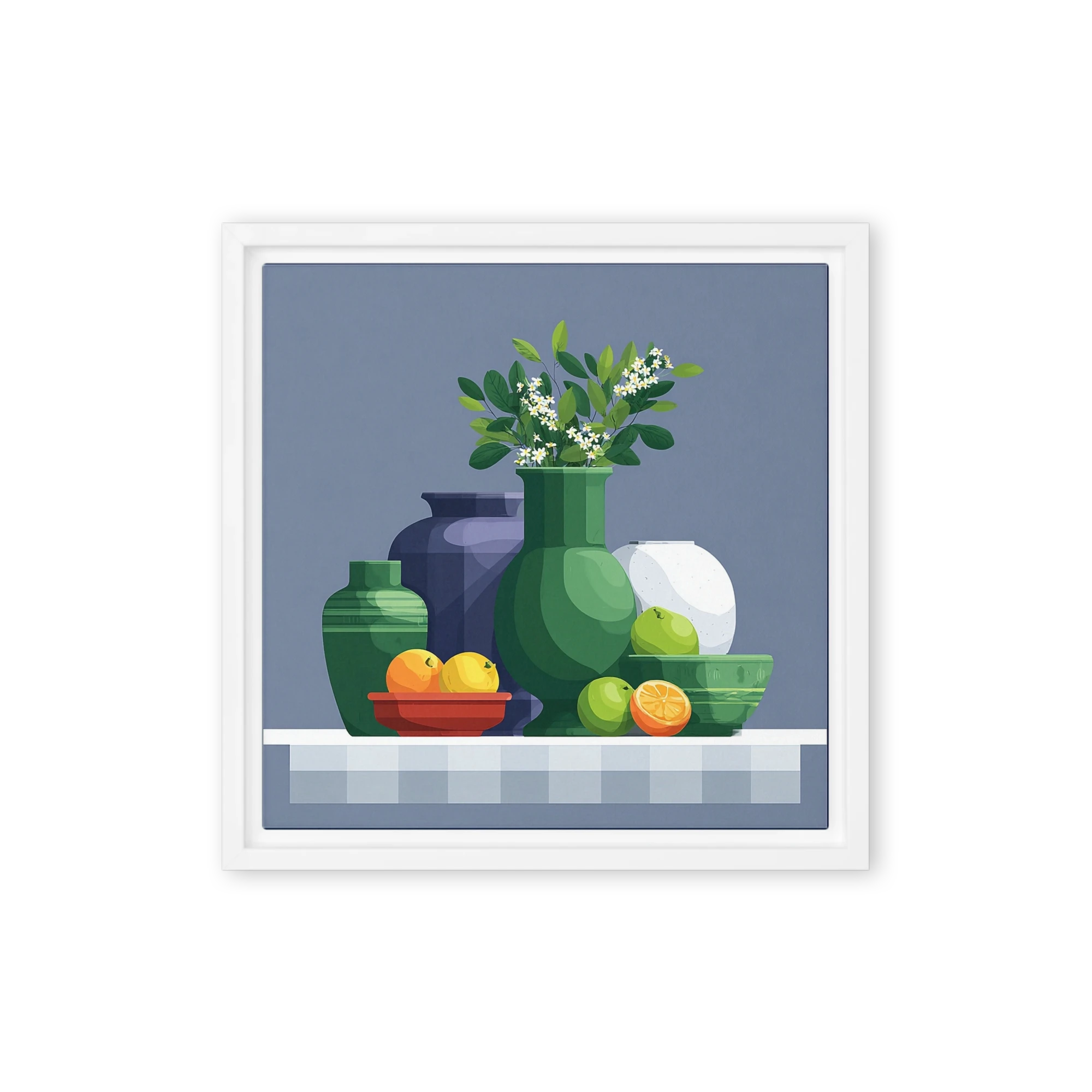 Geometric Still Life with Citrus